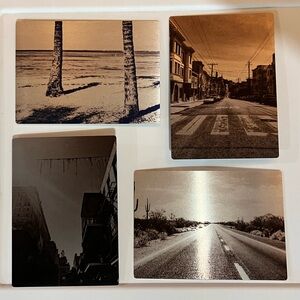 4 piece original art on metal